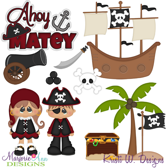 A Pirate's Life For Me SVG Cutting Files Includes Clipart - Click Image to Close
